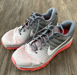 Nike Air Max 2017 Womens Size 12 Shoes 849560 007 Grey Pink Sneakers hot lava